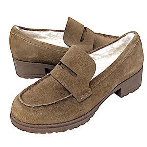Cole Haan Women's Camea Penny Loafer / Grand 360 - Leather - Faux Fur Size 8.5